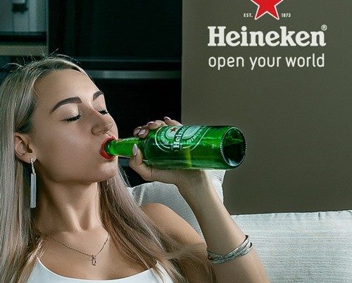 Дизайн рекламы Heineken